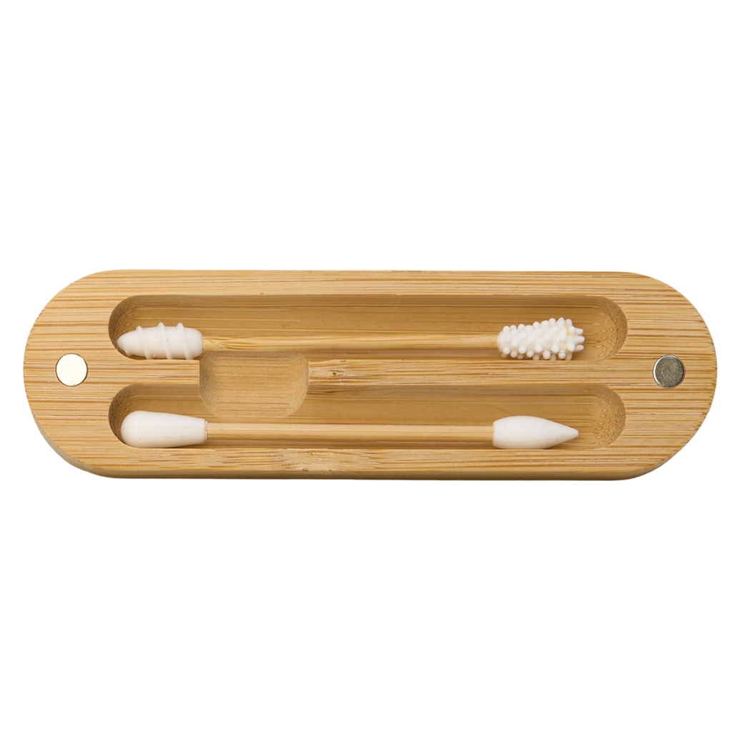 Wiederverwendbares Wattestäbchen-Set (Bambus)
