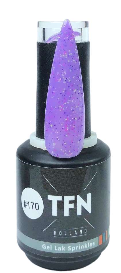 TFN Gellak Sprinkles Nr. 170 Paars met Roze Gele Accenten