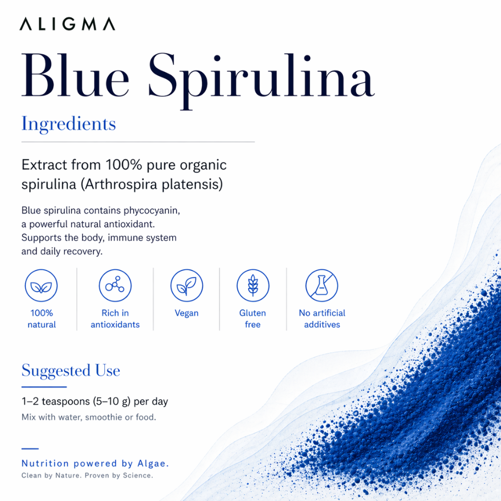 Organisches Blaues Spirulina-Pulver 75g