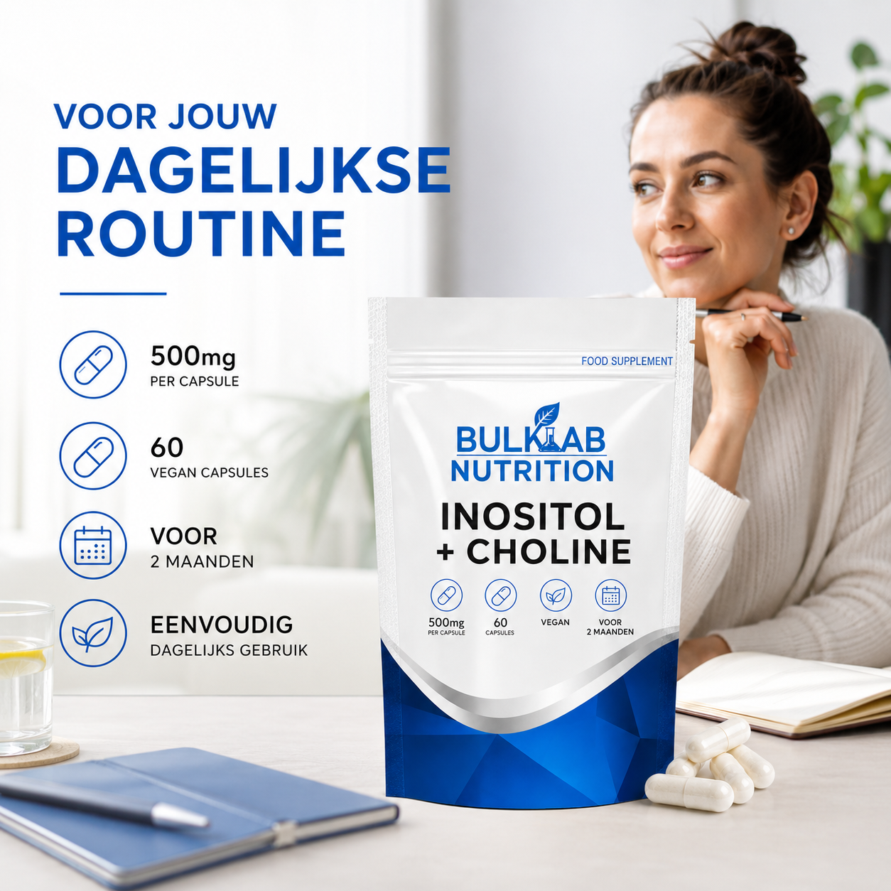 Inositol + Cholin – Kapseln – BulkLab Nutrition