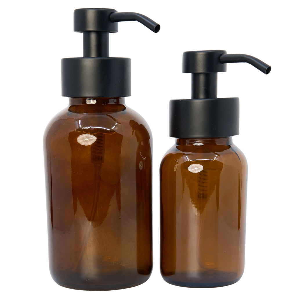 Glasflasche mit Schaumstoffpumpe