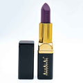Alhalal Cosmetics Samt-Lippenstift in tiefem Lila mit luxuriösem goldenem und schwarzem Verpackungslila Lippenstift