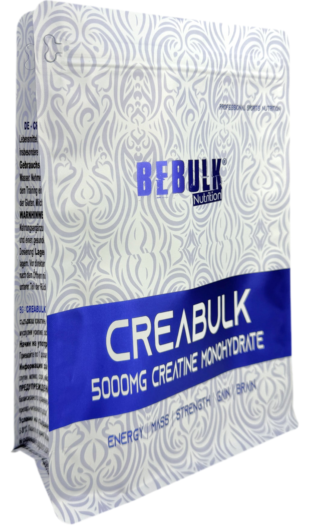 CreaBulk – 100% Kreatinmonohydraat – BeBulk Nutrition