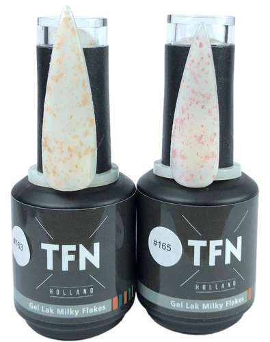 TFN Gel Lak Milky Flakes Nr. 163 Goud Glanzende Finish