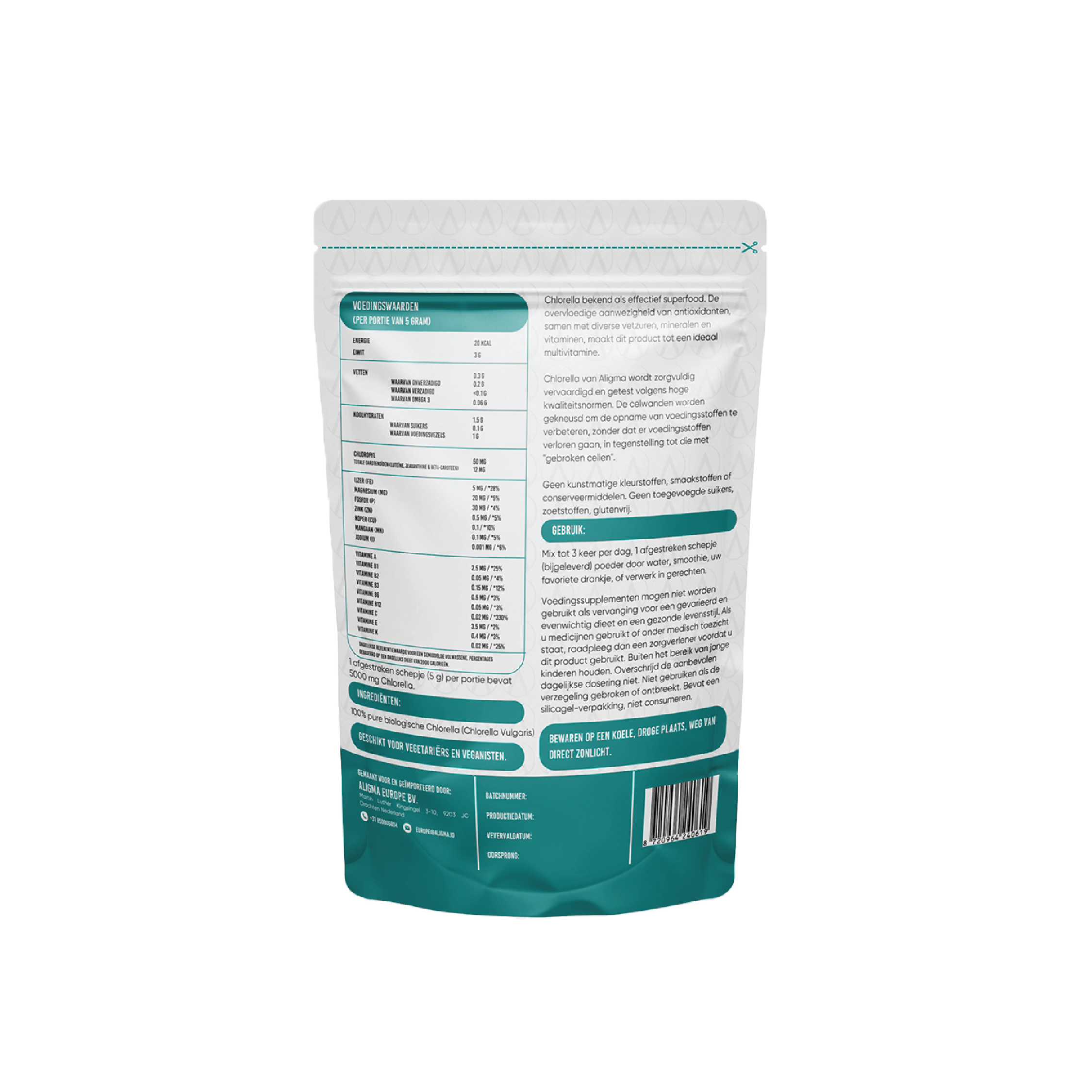 Organisches Chlorella-Pulver für Tiere 250 Gramm